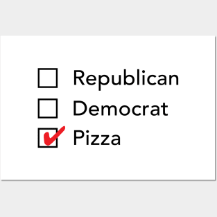Republican Democrat Pizza Posters and Art